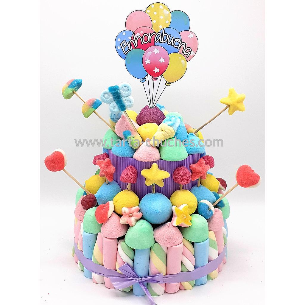 Tarta Chuches Mediana Globos Pastel (6 opciones)