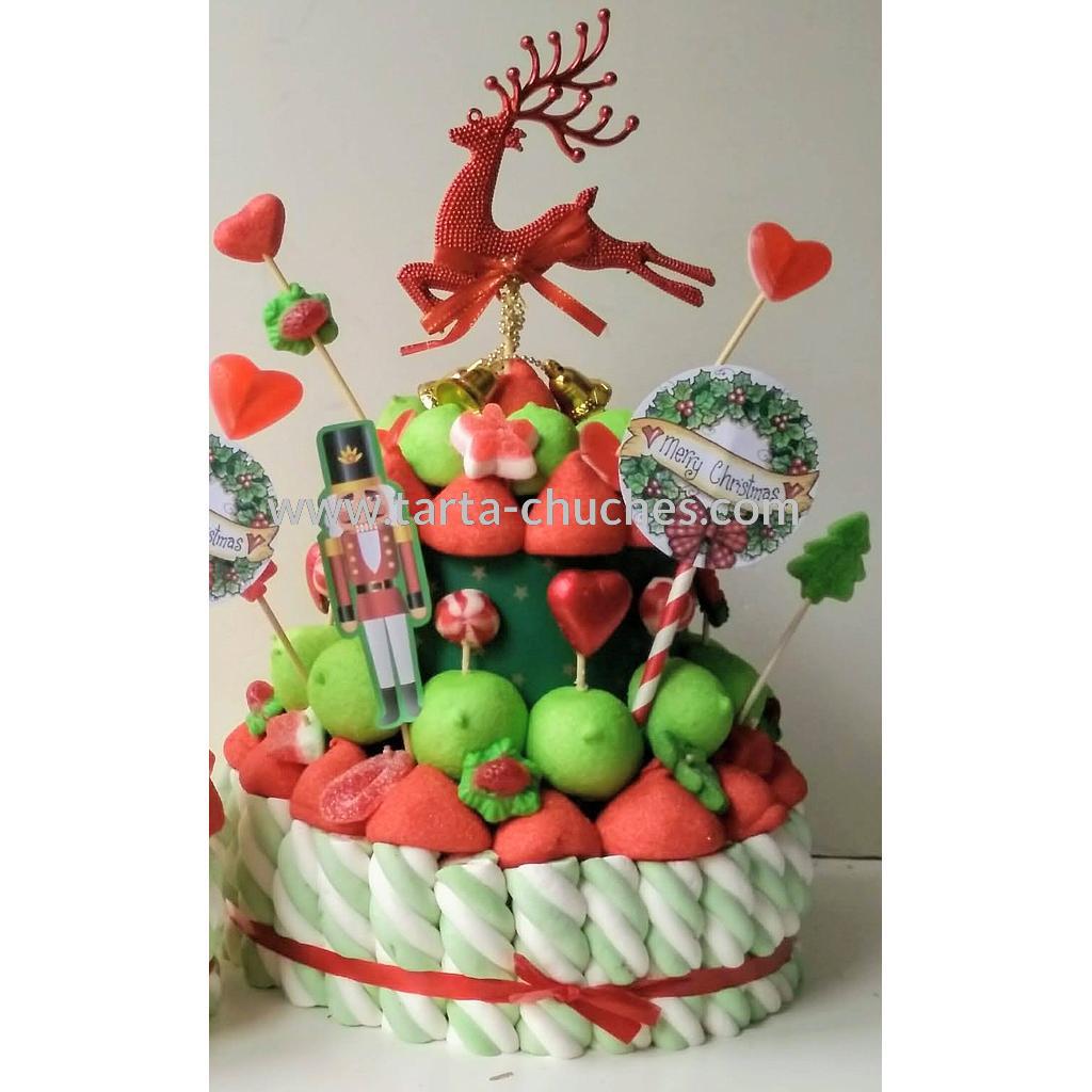 Tarta Chuches Mediana Navidad Reno Rojo