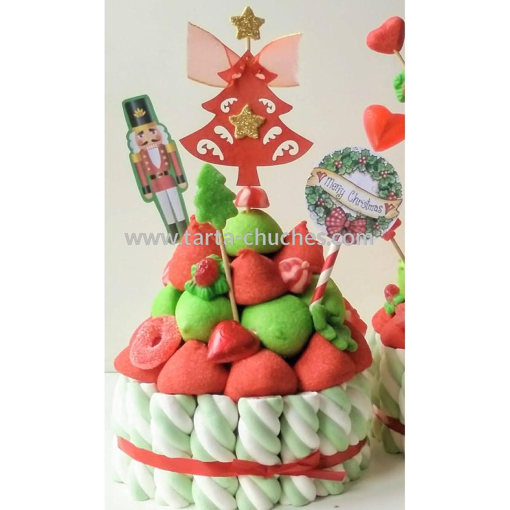 Tarta Chuches Pequeña Navidad Figura de Madera