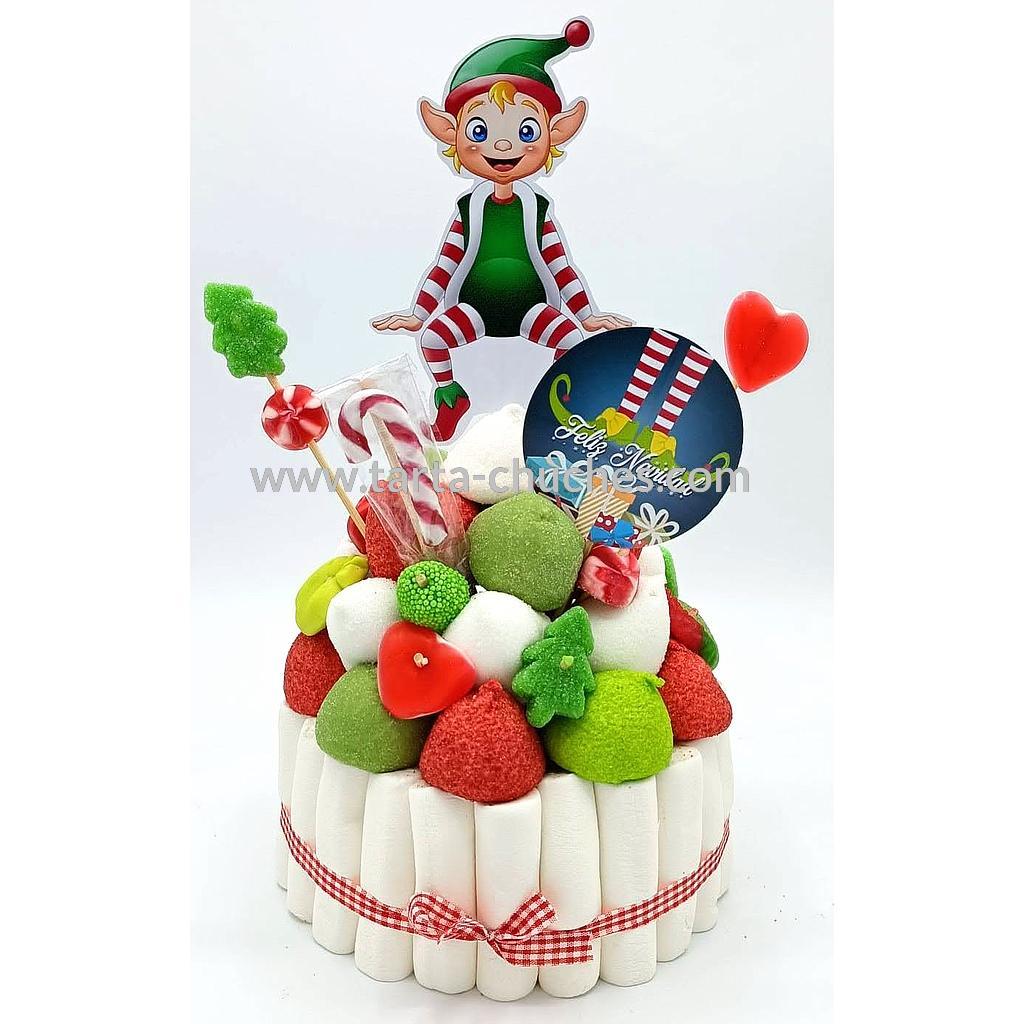 Tarta Chuches Pequeña Navidad Elfo