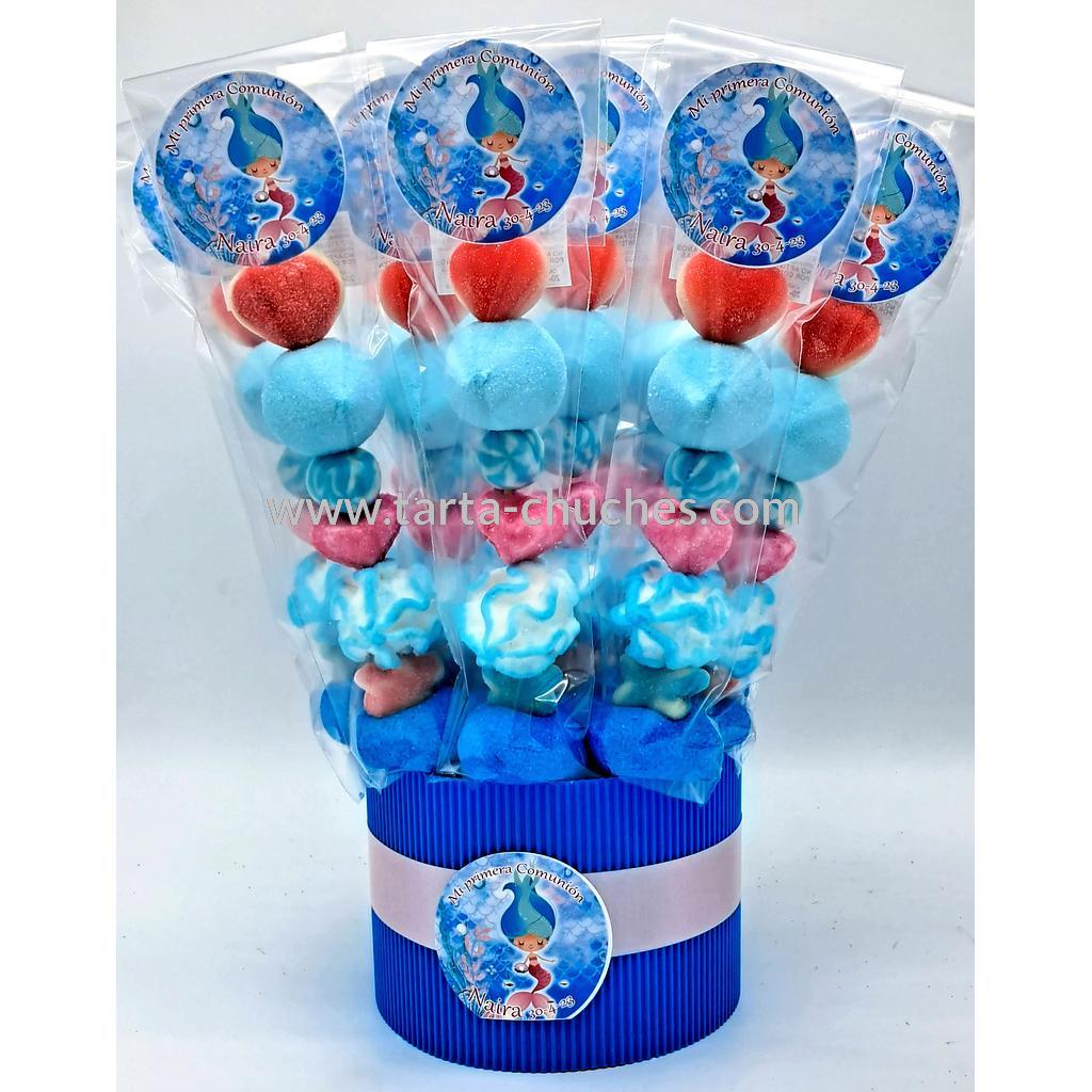 Cubo 12 Brochetas Chuches Sirenas
