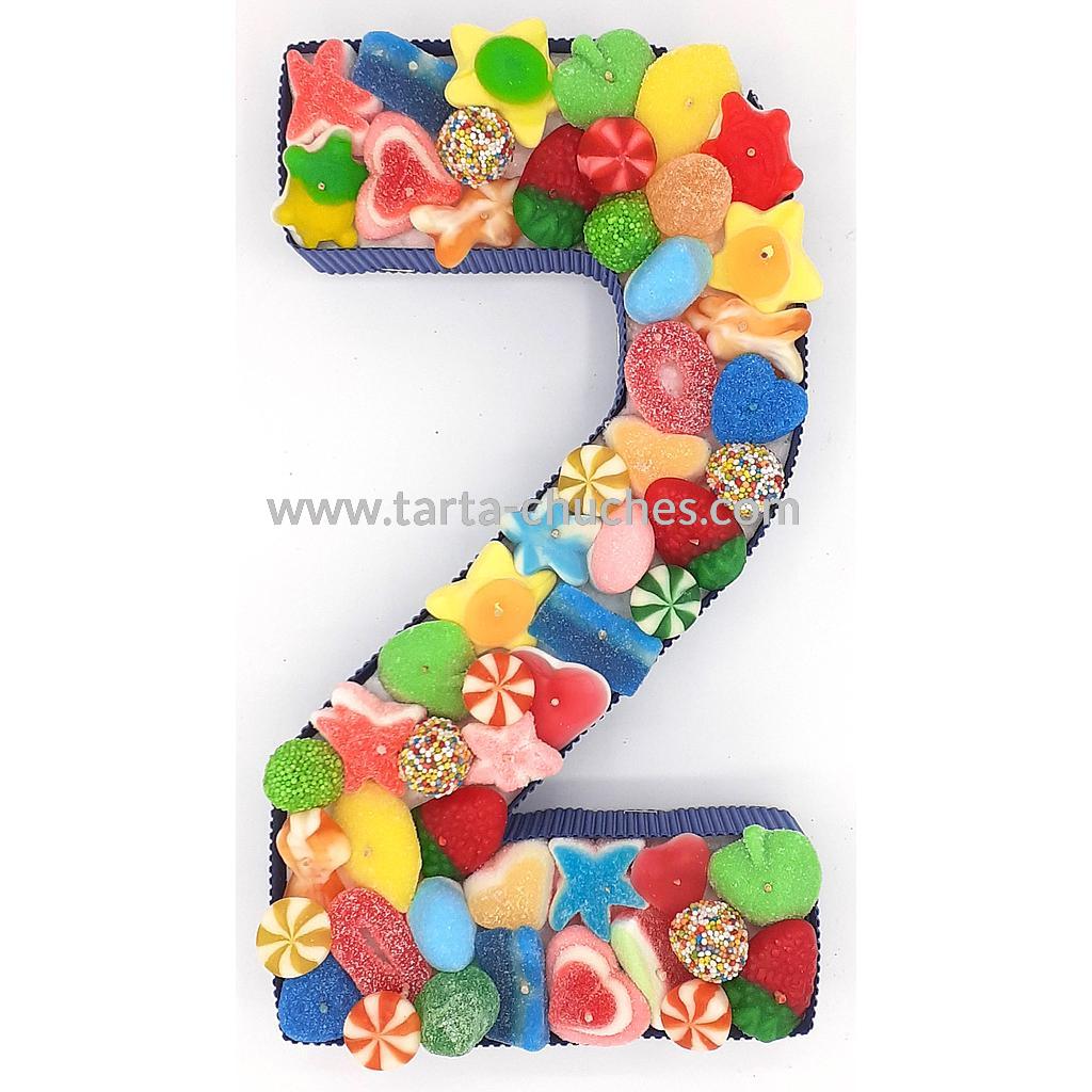 Numero con Chuches &quot;2&quot; años Multicolor