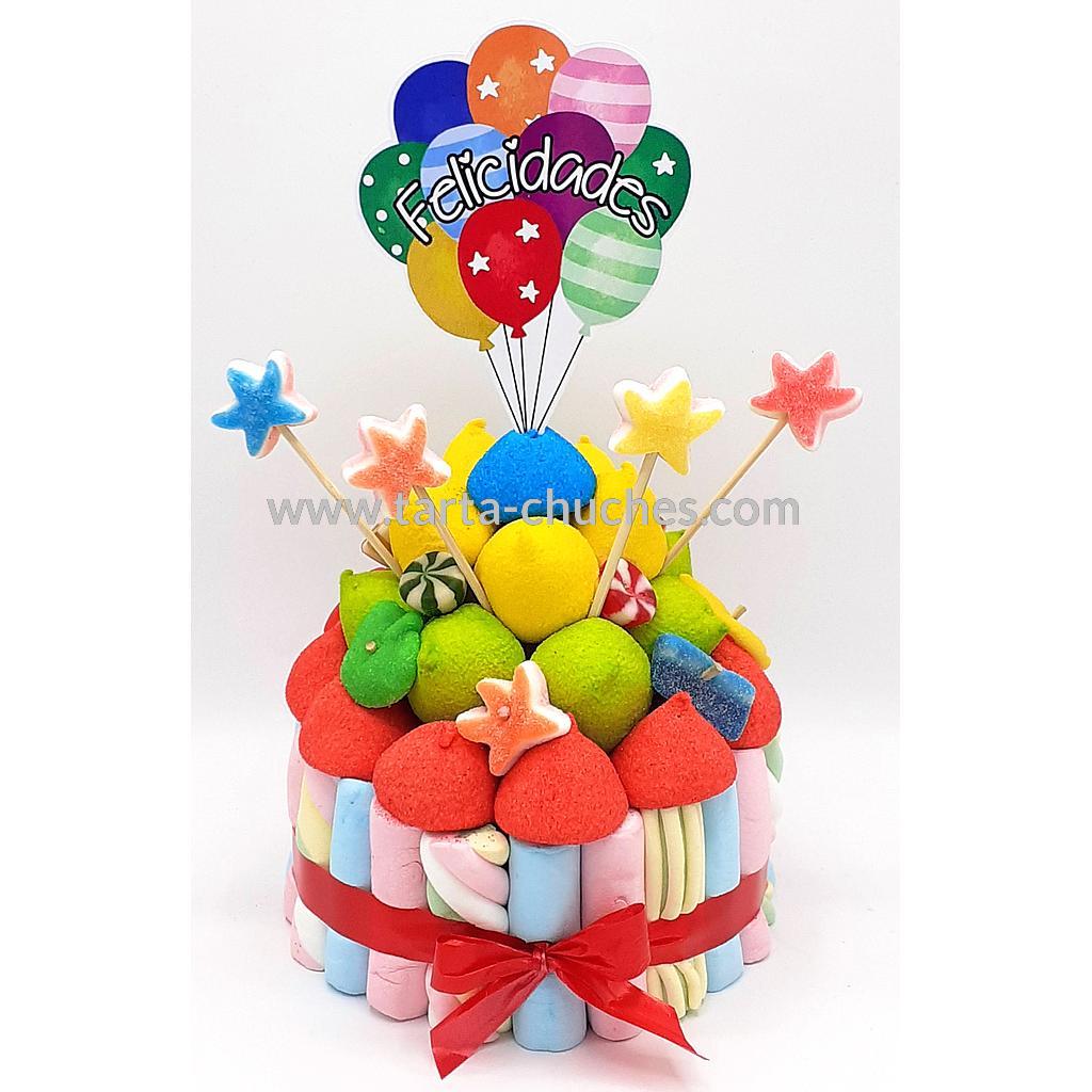 Tarta Chuches Pequeña Globos Multicolor (6 opciones)