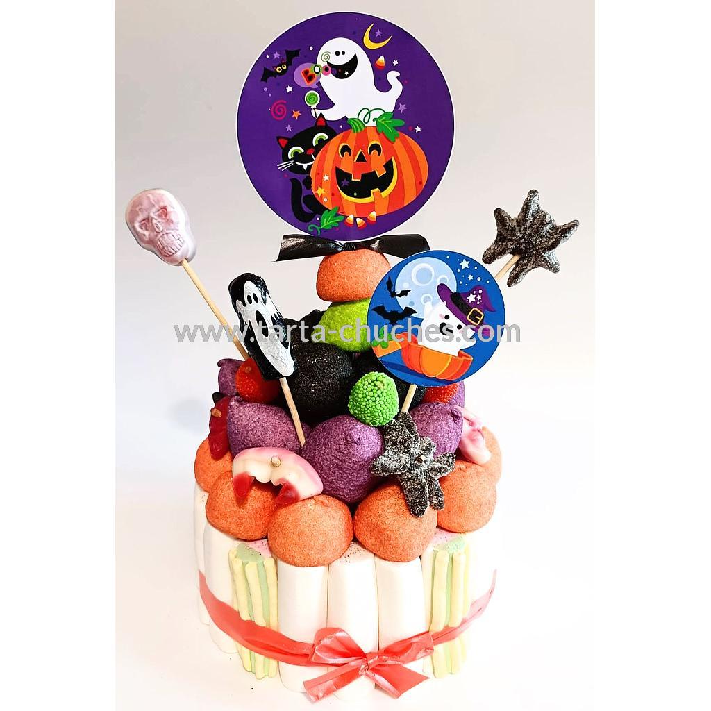 Tarta Chuches Pequeña Halloween Fantasmas