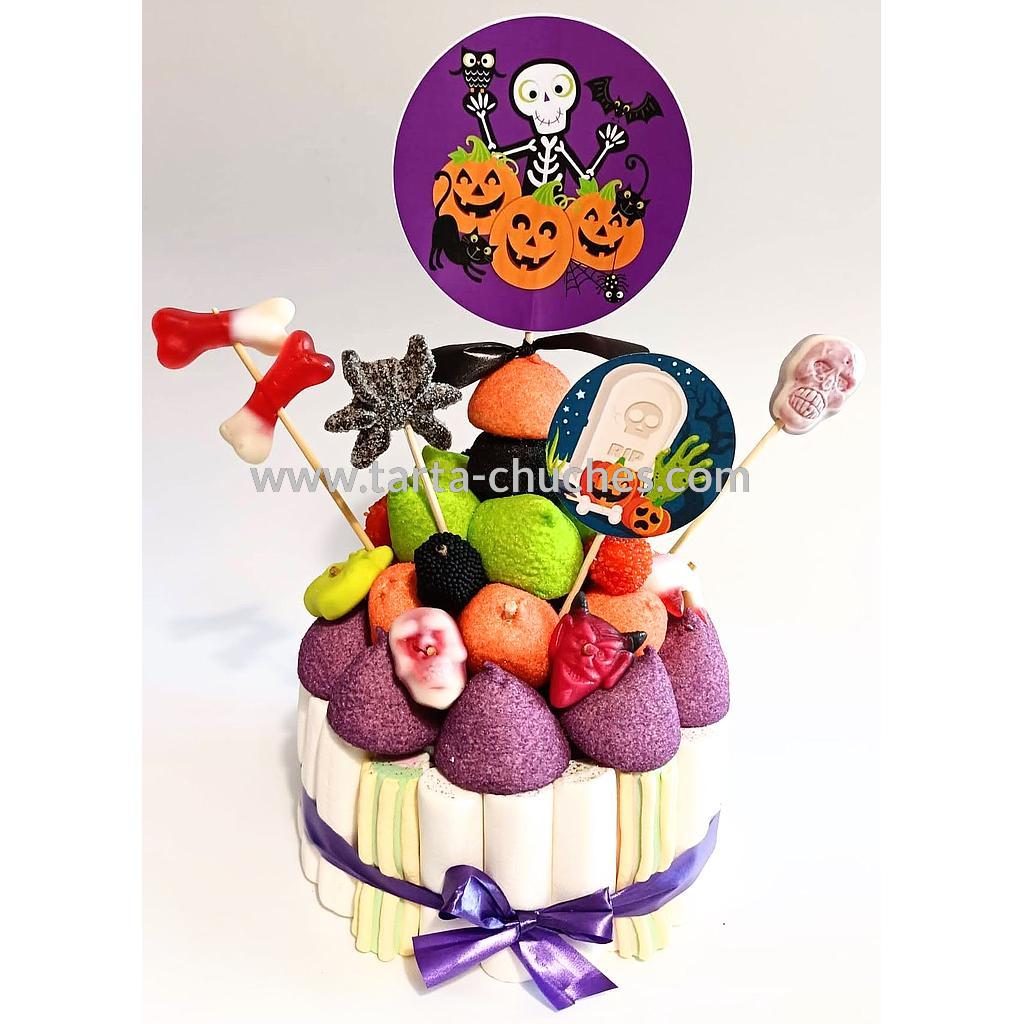 Tarta Chuches Pequeña Halloween Calabazas