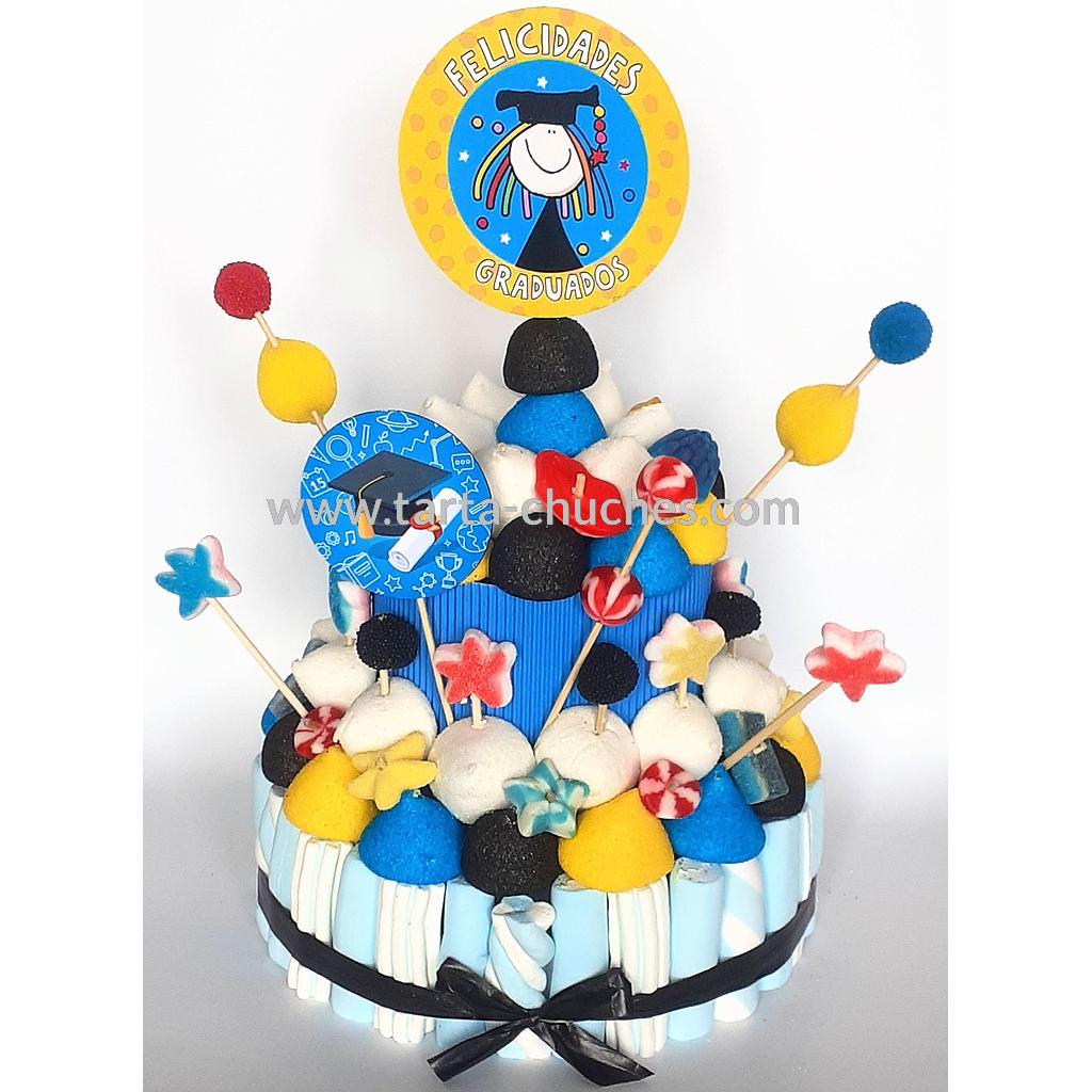 Tarta Chuches Mediana Graduacion Individual Amarilla