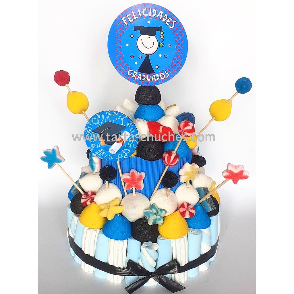 Tarta Chuches Mediana Graduacion Individual Azul 2