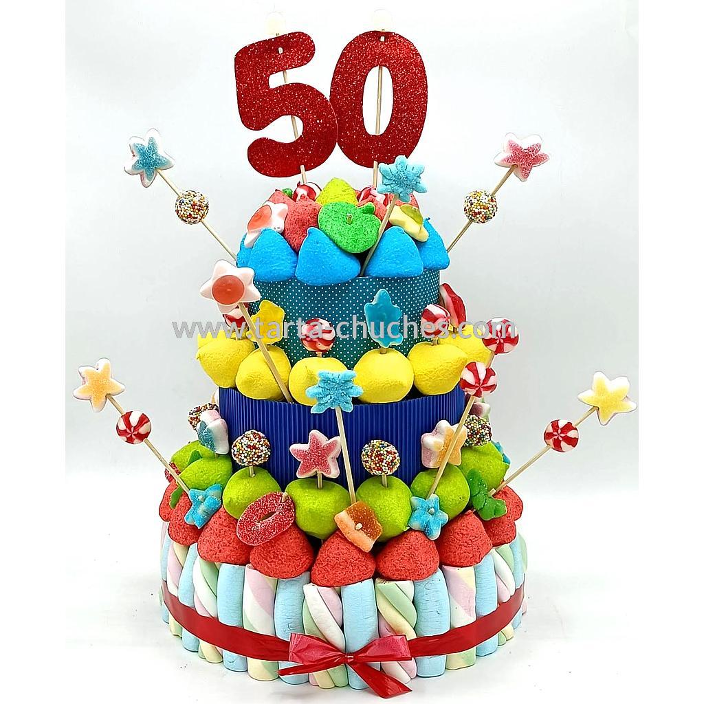 Tarta Chuches Grande Multicolor 50 a 59 años (Abrir para seleccionar año)