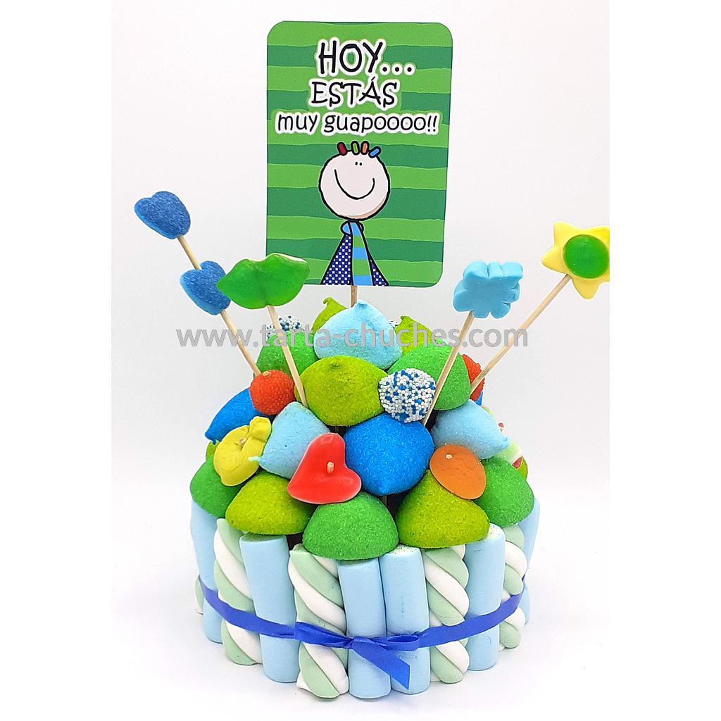 Tarta Chuches Pequeña &quot;Hoy estas muy guapo&quot; Verde