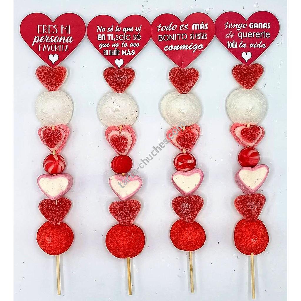 Brocheta Chuches San Valentin (Abrir para seleccionar frase)