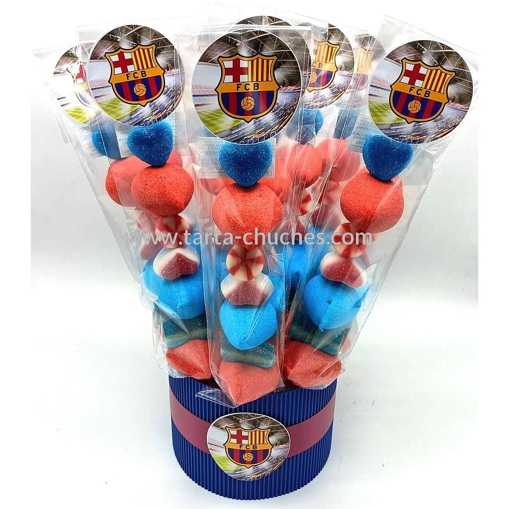 Cubo 12 Brochetas Chuches Futbol Club Barcelona