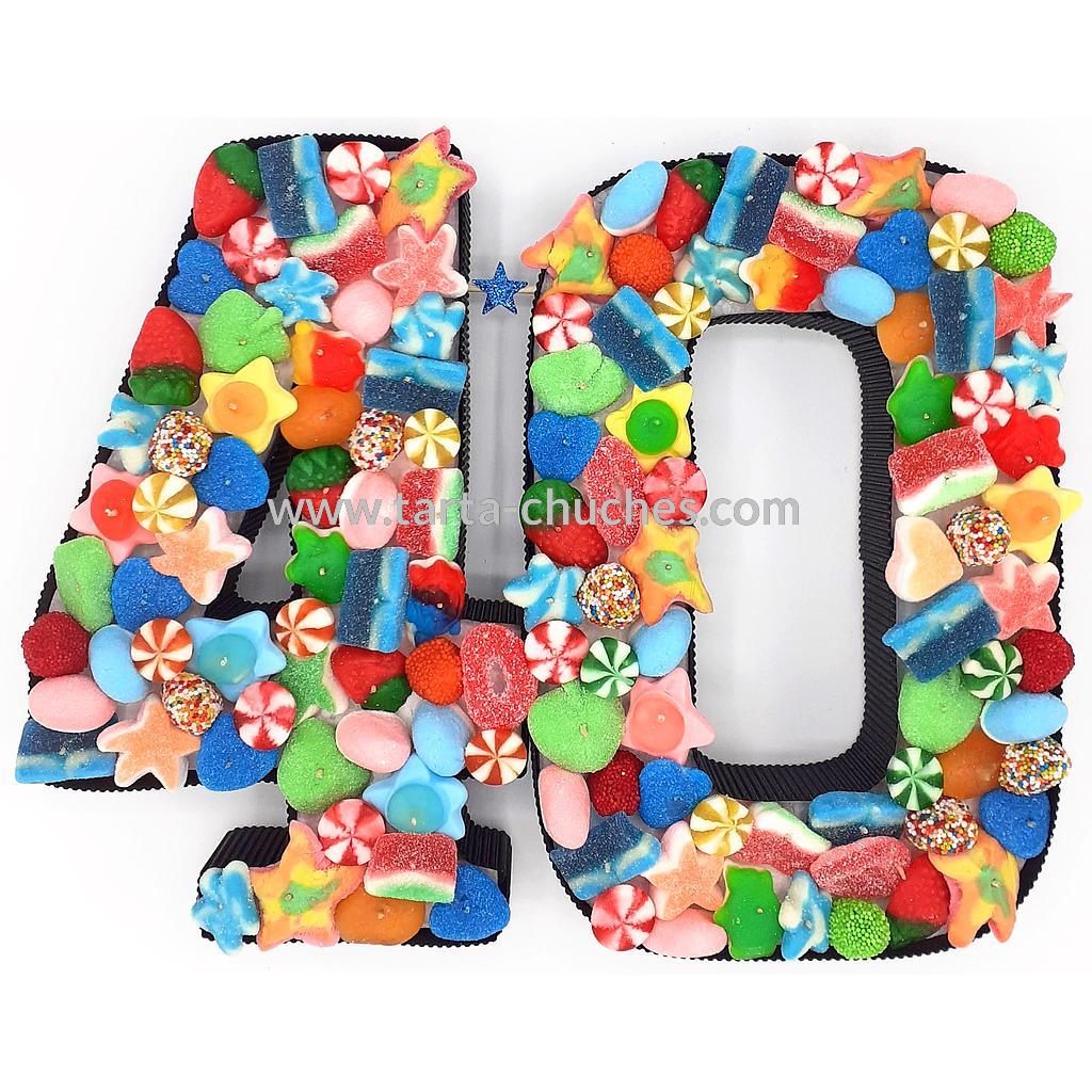 Numero con Chuches 40 a 49 años Multicolor (Abrir para seleccionar año)