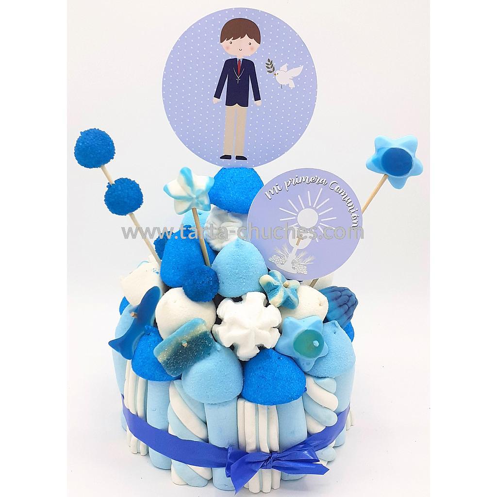 Tarta Chuches Pequeña Comunion Niño Lunares