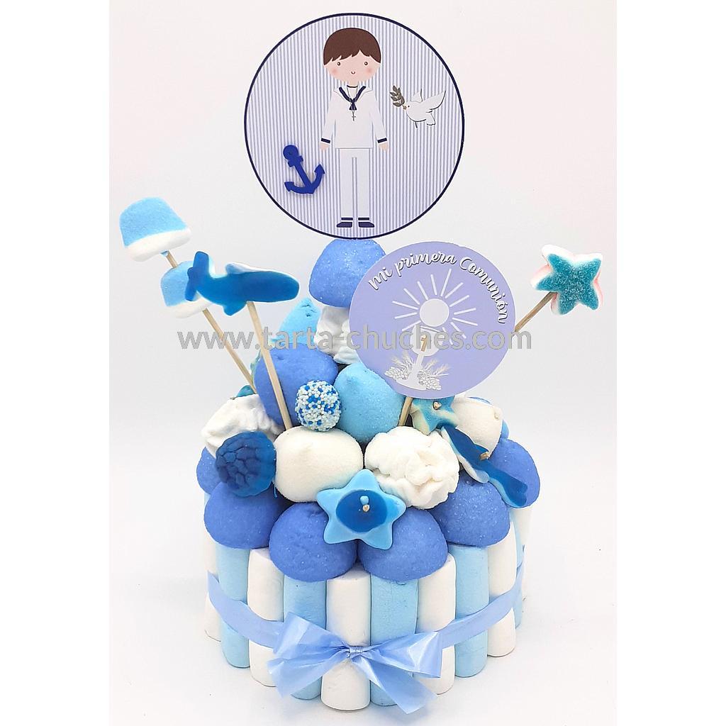 Tarta Chuches Pequeña Comunion Niño Marinero