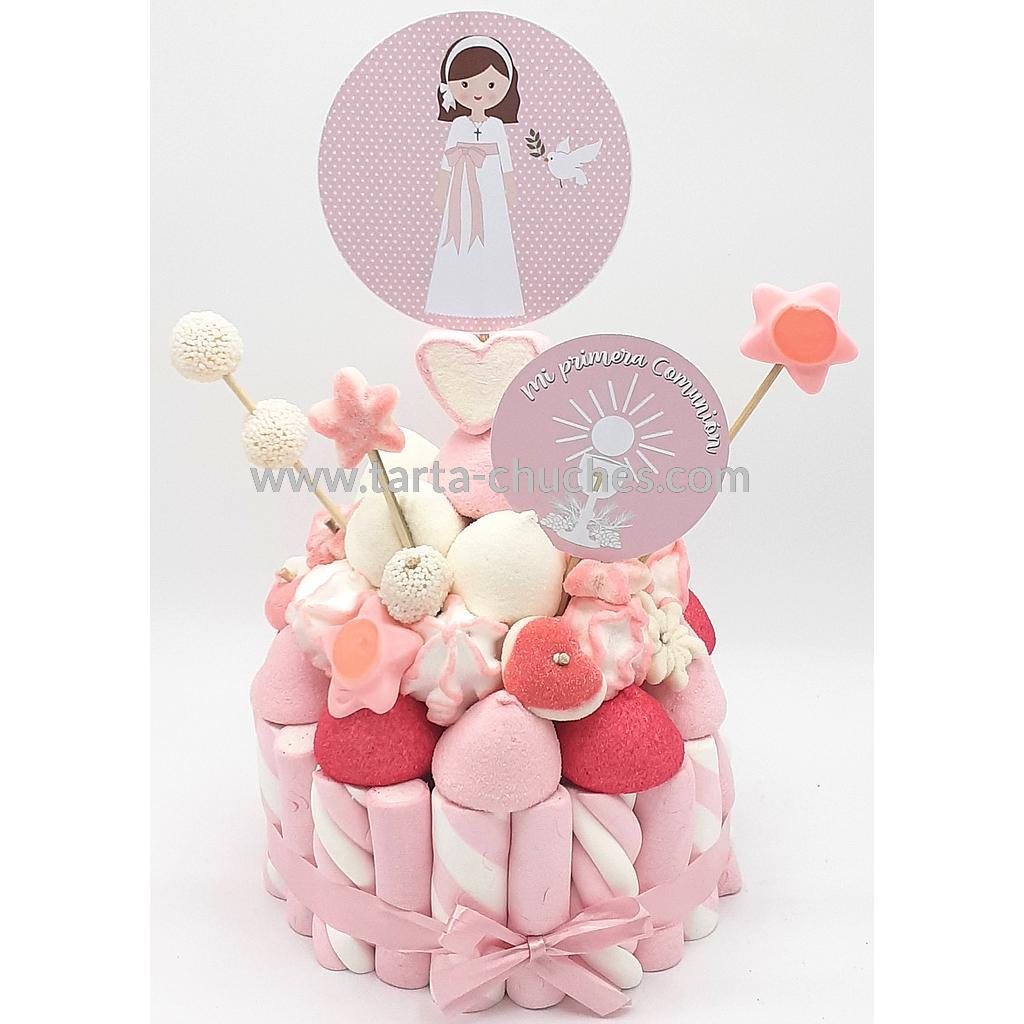 Tarta Chuches Pequeña Comunion Niña Lunares