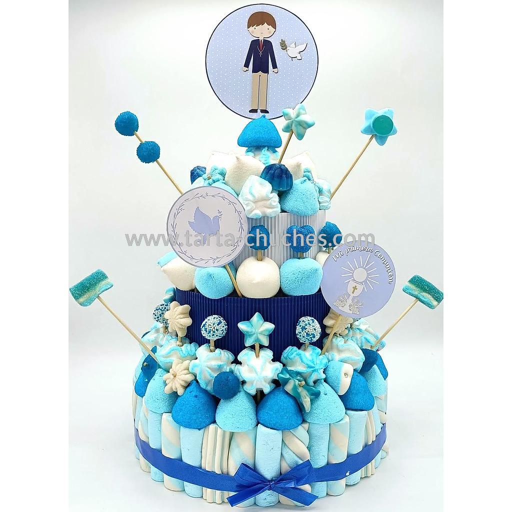 Tarta Chuches Grande Comunion Niño Lunares