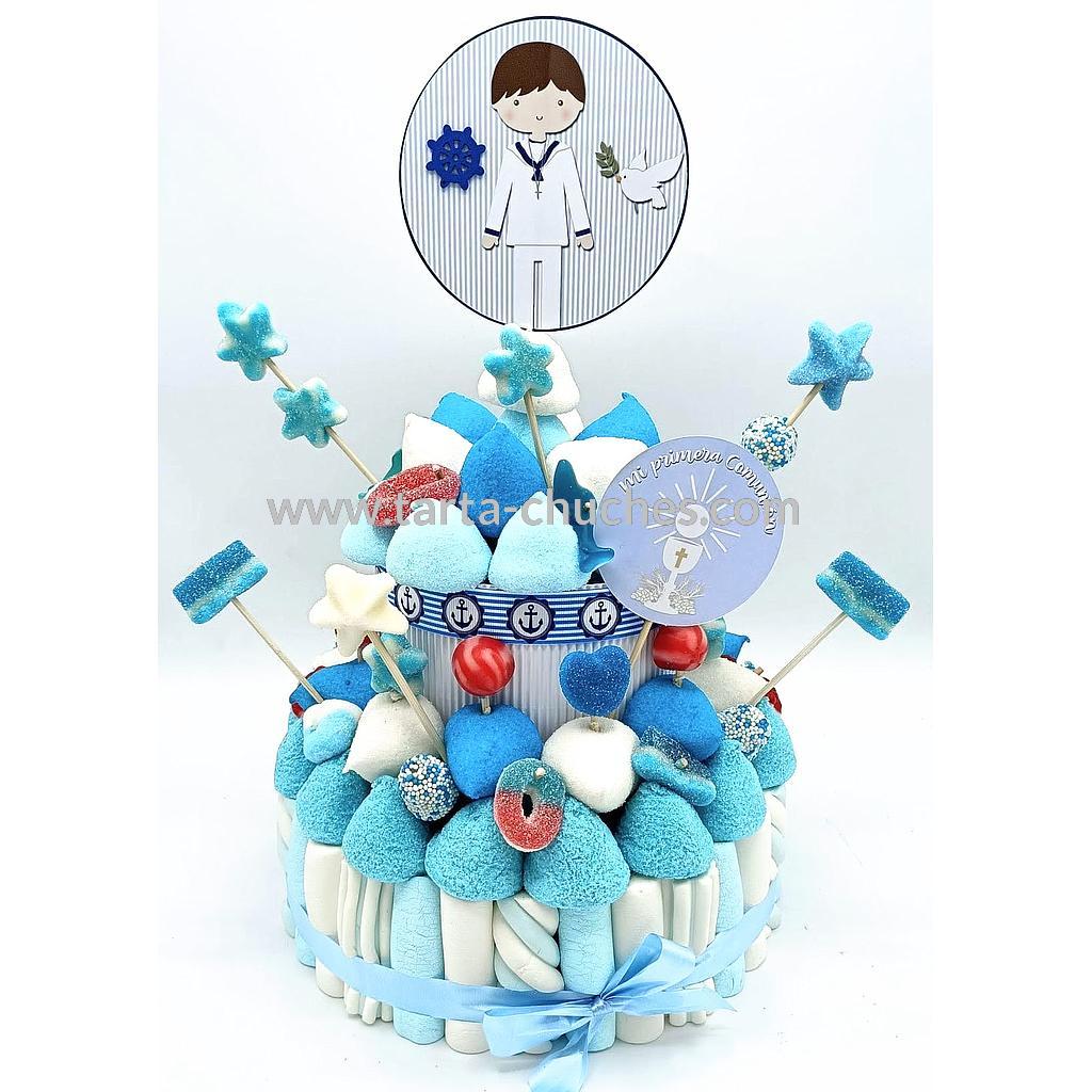 Tarta Chuches Mediana Comunion Niño Marinero