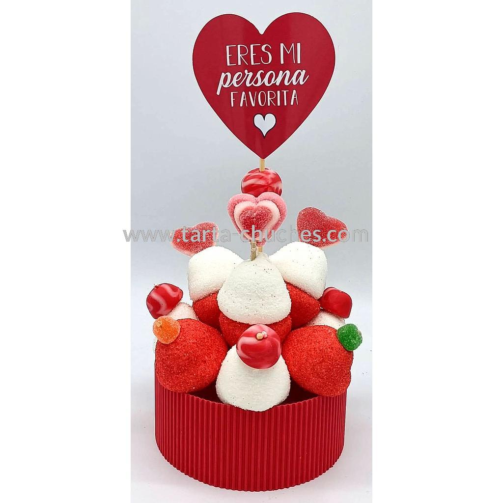 Tarta Chuches Mini Alta San Valentin (Abrir para seleccionar frase)