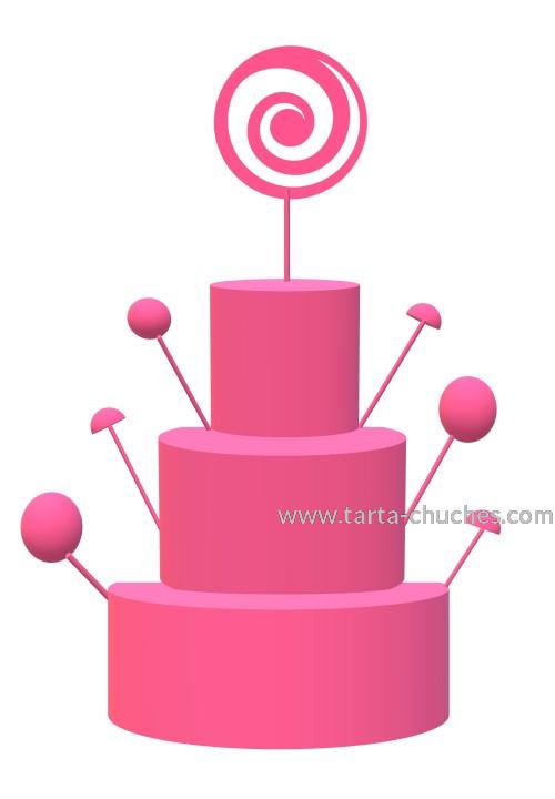 Tarta Chuches Grande Boda LGTB mujer-mujer Rosa-Lila