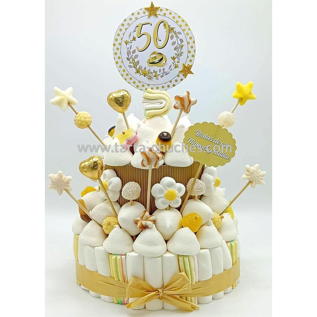 Tarta Chuches Mediana Bodas de Oro 50 años