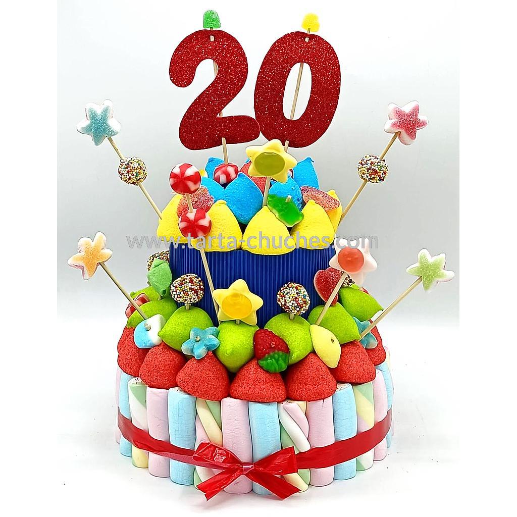 Tarta Chuches Mediana Multicolor 20 a 29 años (Abrir para seleccionar año)