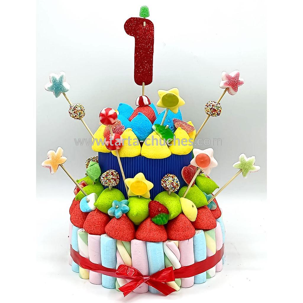 Tarta Chuches Mediana Multicolor 1 a 9 años (Abrir para seleccionar año)