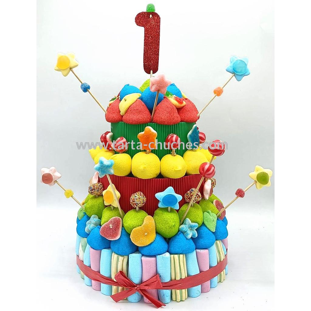 Tarta Chuches Grande Multicolor 1 a 9 años (Abrir para seleccionar año)