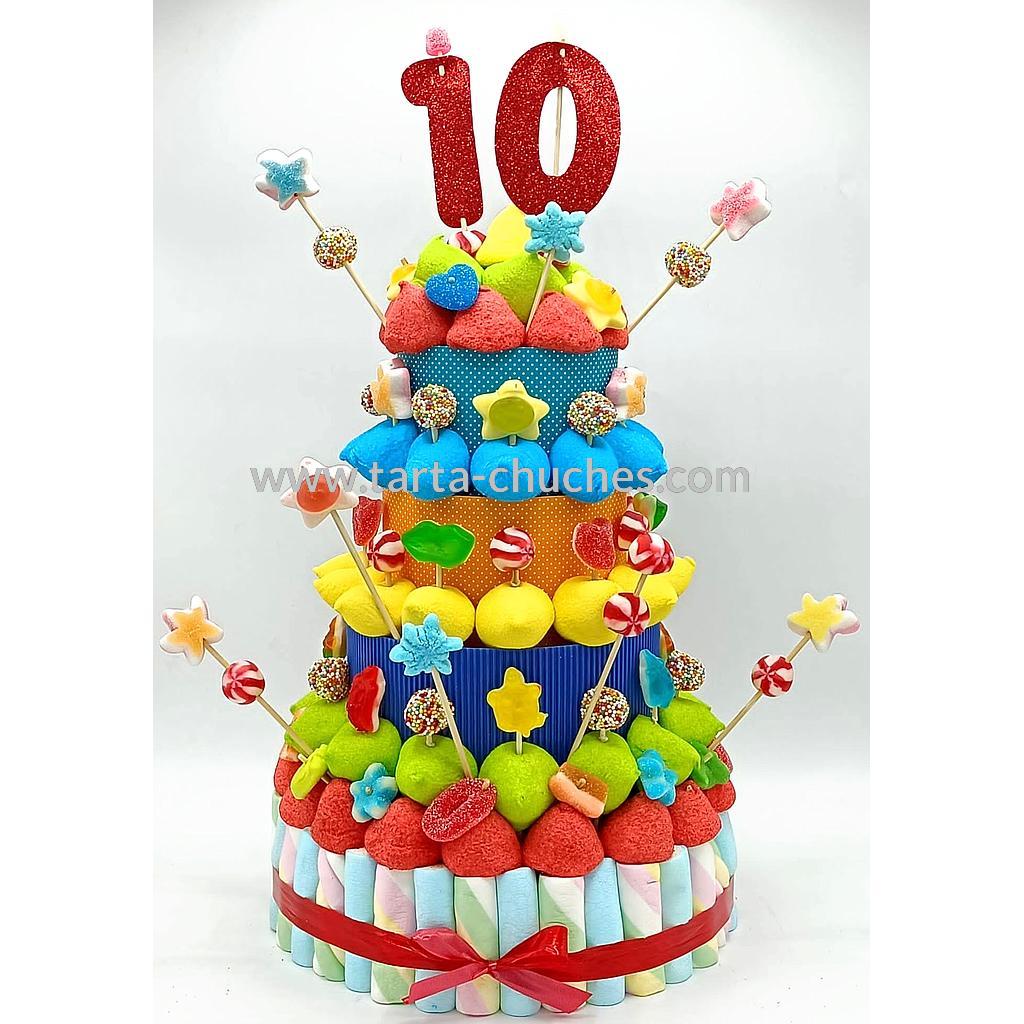 Tarta Chuches Extra Grande Multicolor 10 a 19 años (Abrir para seleccionar año)