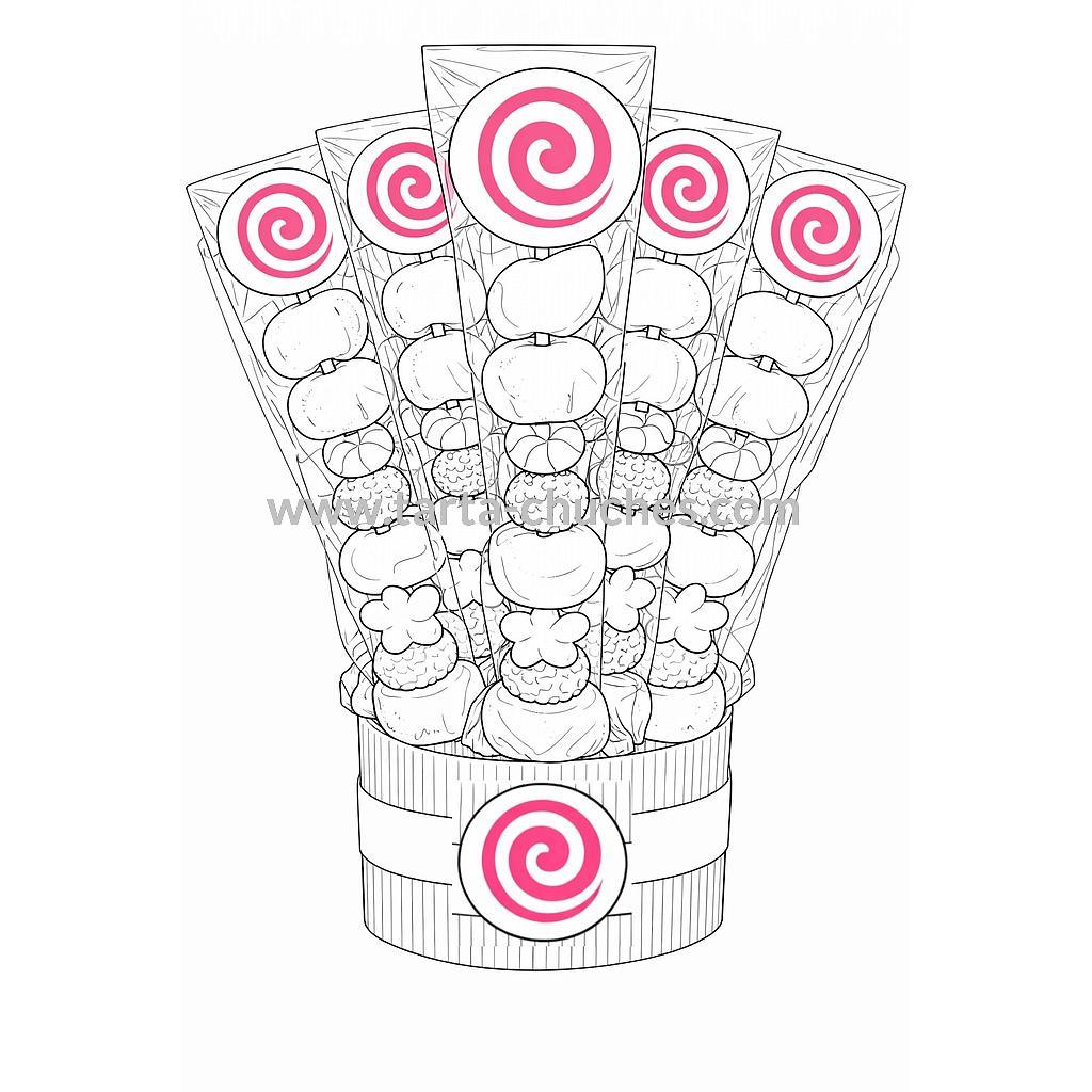 Cubo 12 Brochetas Chuches Sirenita Ariel