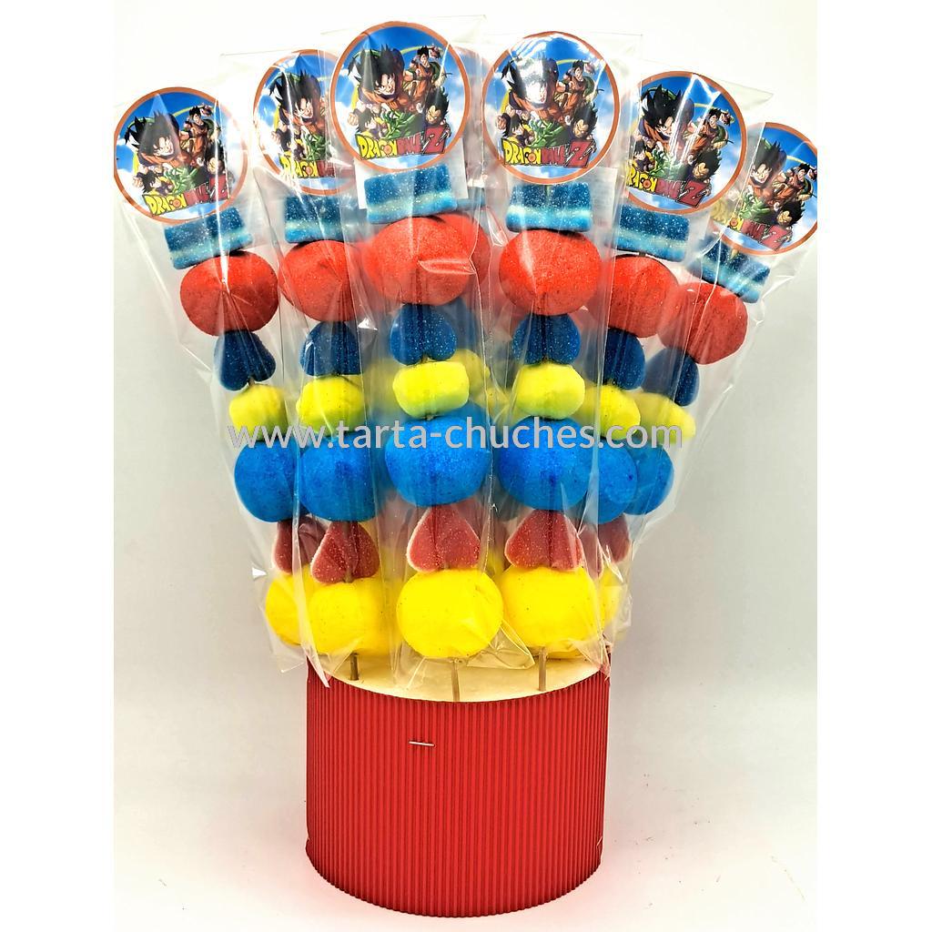 Cubo 12 Brochetas Chuches Dragon Ball