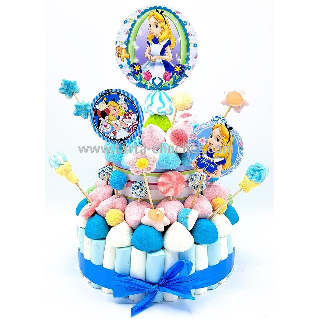 Tarta Chuches Mediana Alicia en el Pais de las Maravillas