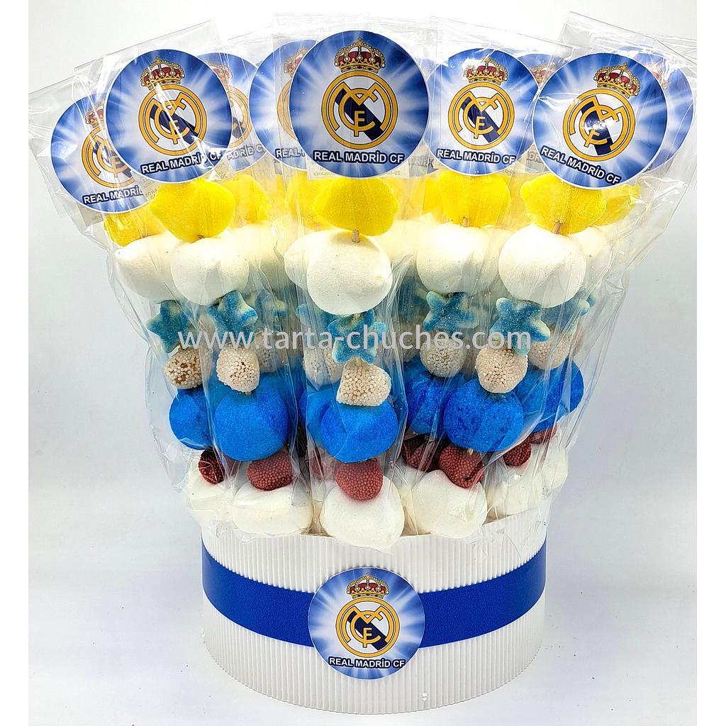 Cubo 30 Brochetas Chuches Real Madrid