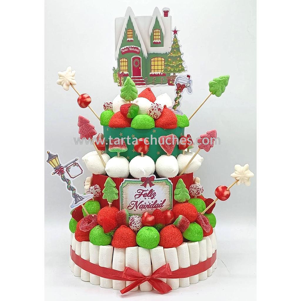 Tarta Chuches Grande Navidad Casita