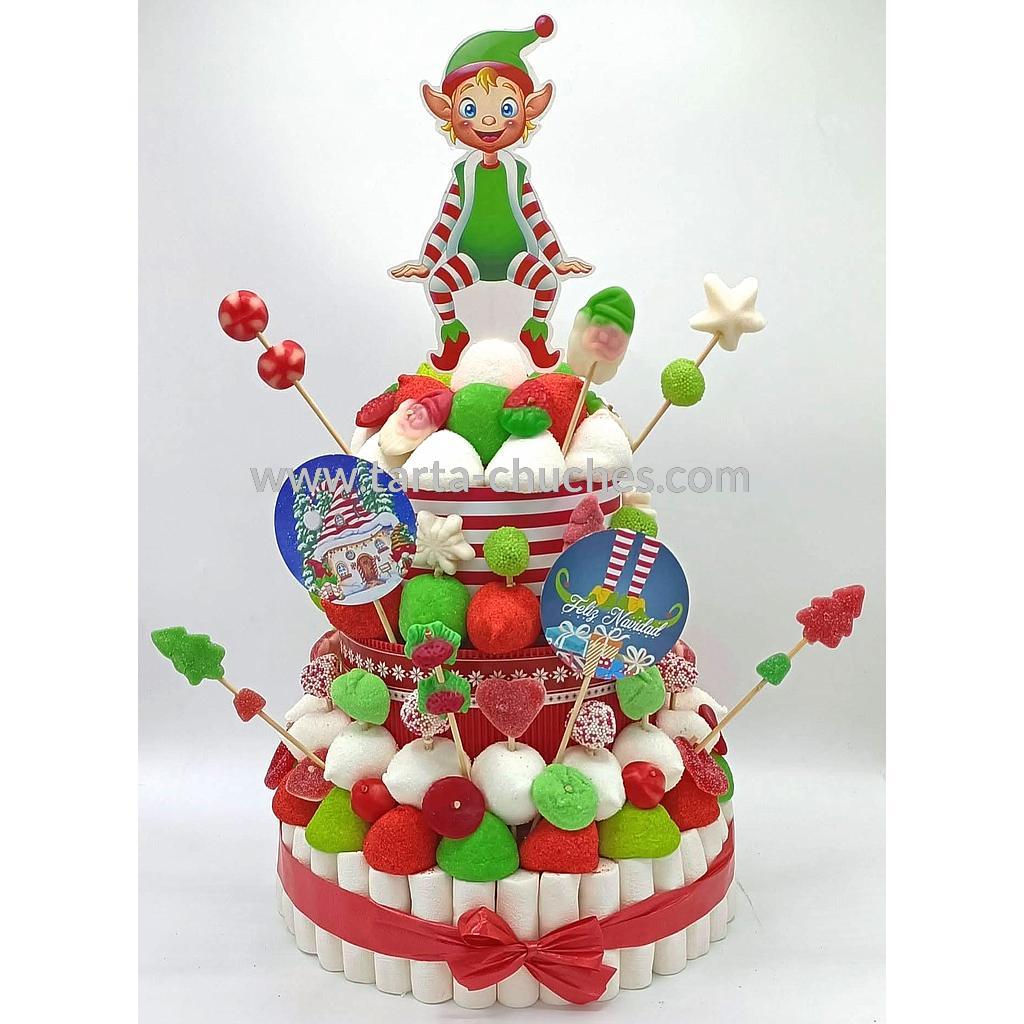 Tarta Chuches Grande Navidad Elfo