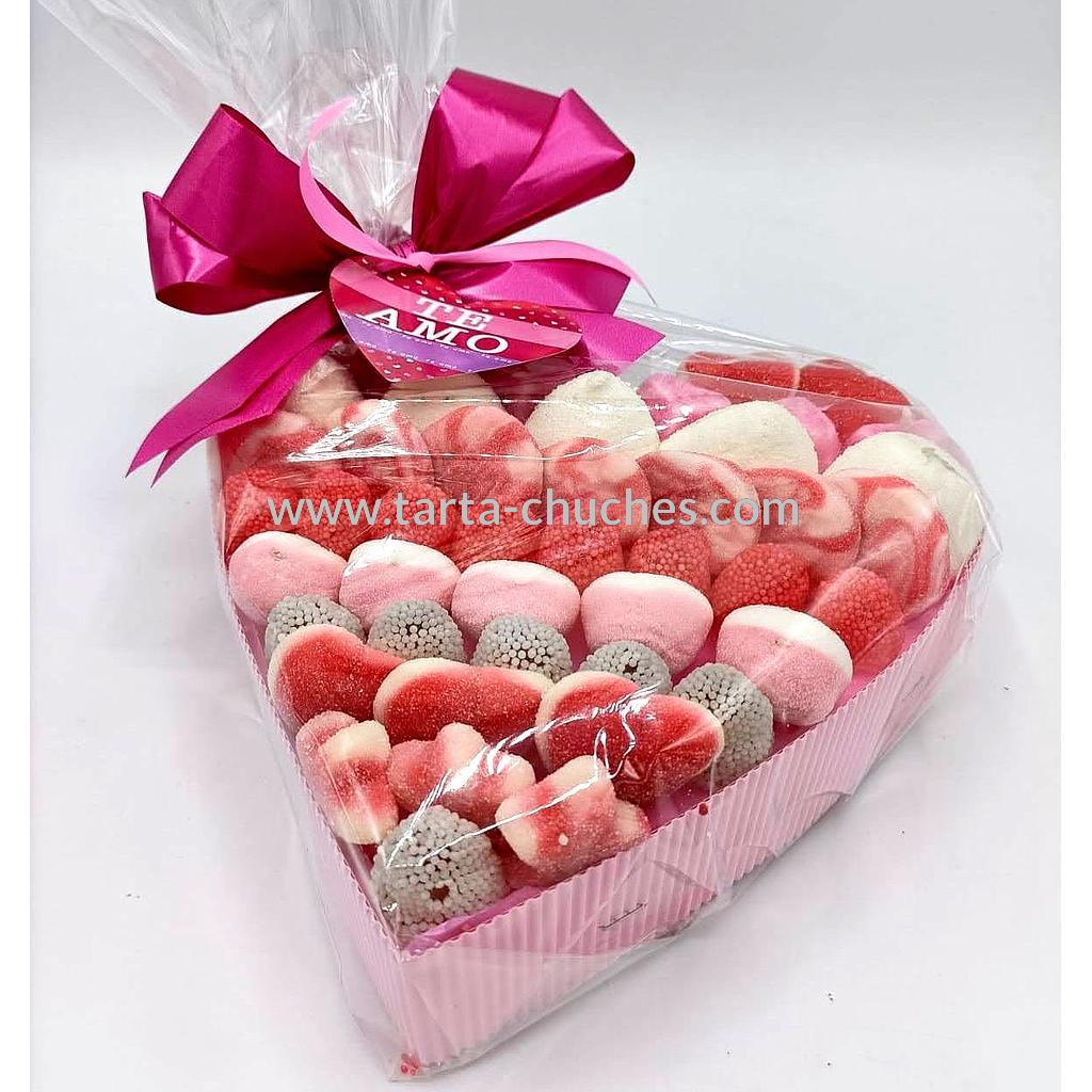 Corazon Chuches San Valentin Rosa (Abrir para seleccionar frase)