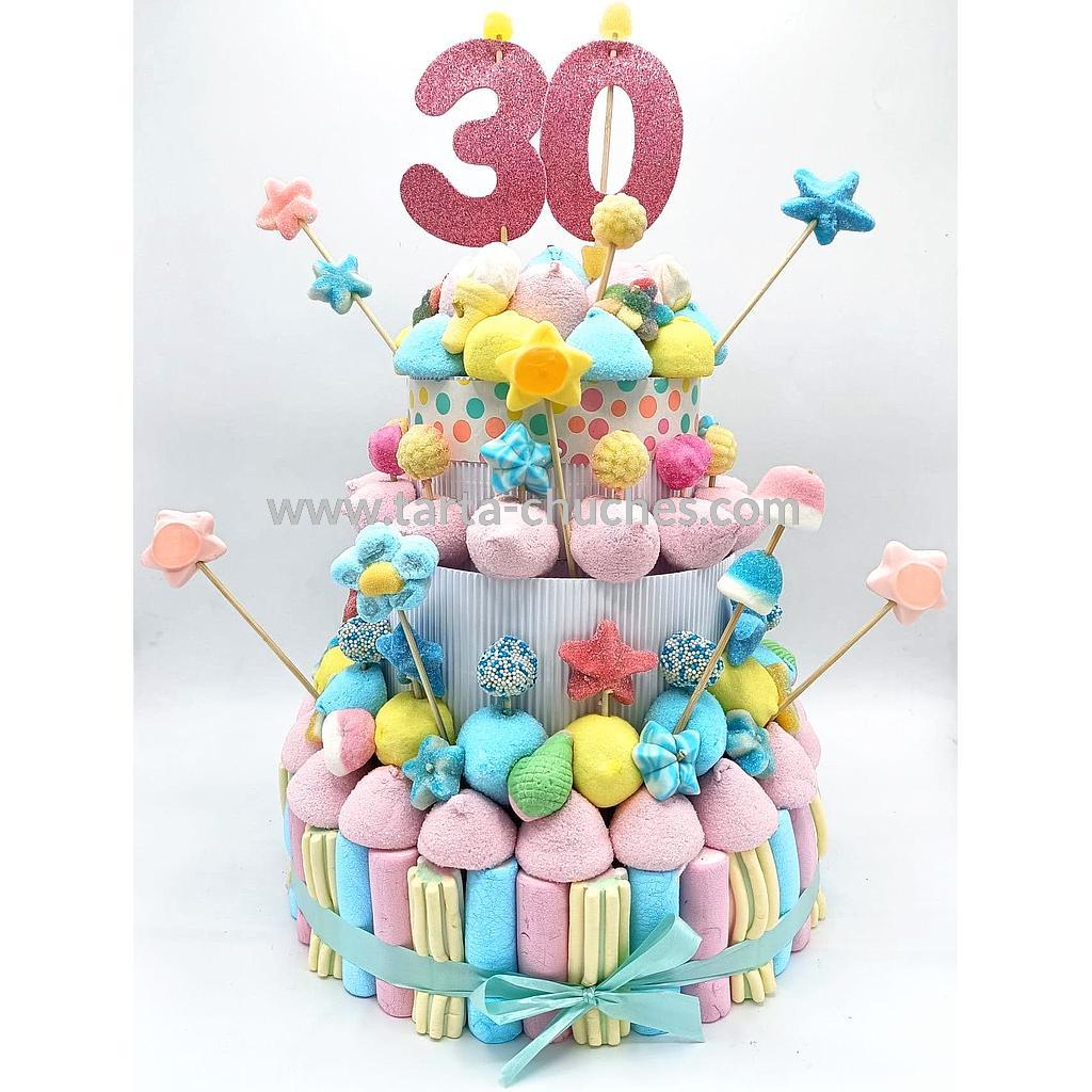 Tarta Chuches Grande Pastel 30 a 39 años (Abrir para seleccionar año)