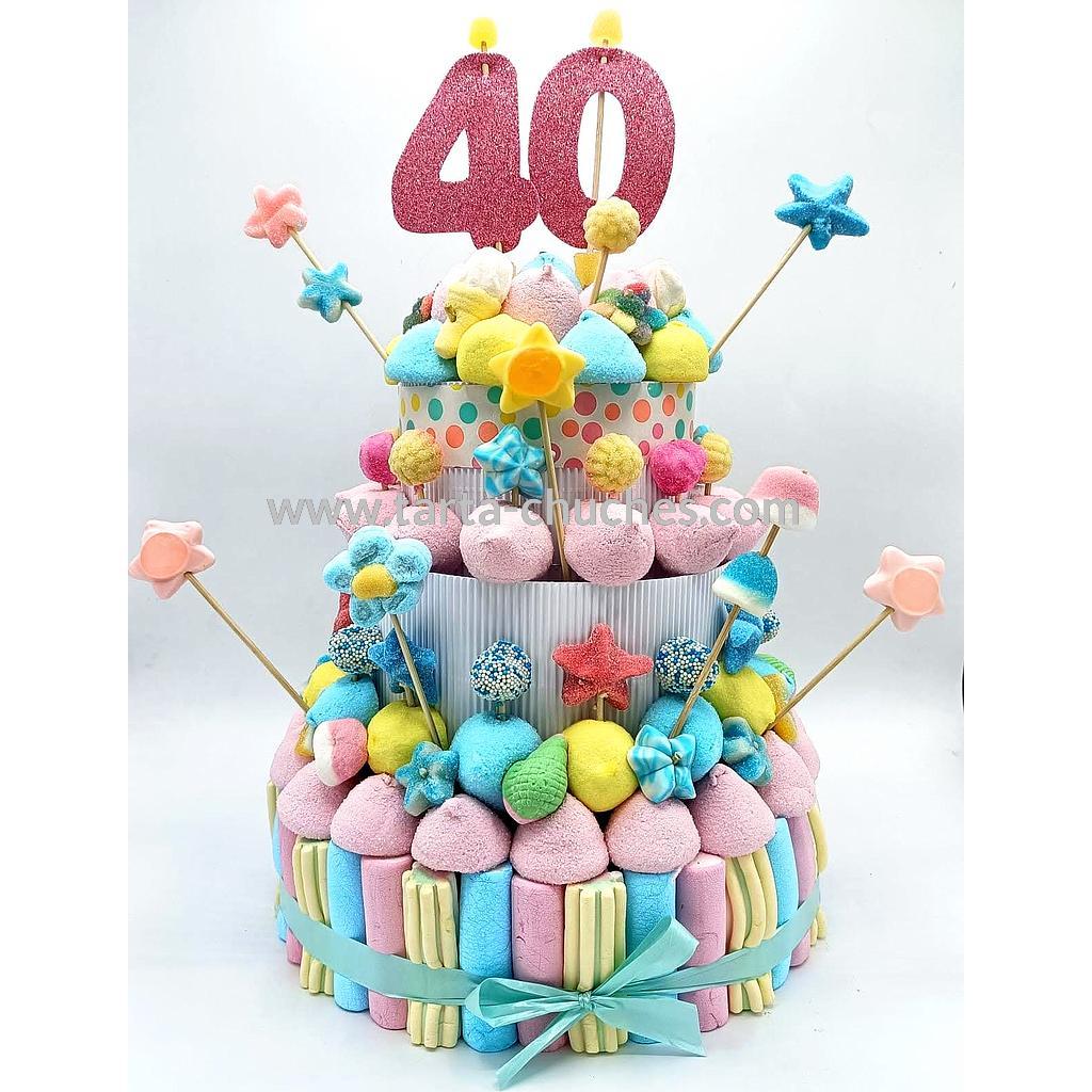 Tarta Chuches Grande Pastel 40 a 49 años (Abrir para seleccionar año)