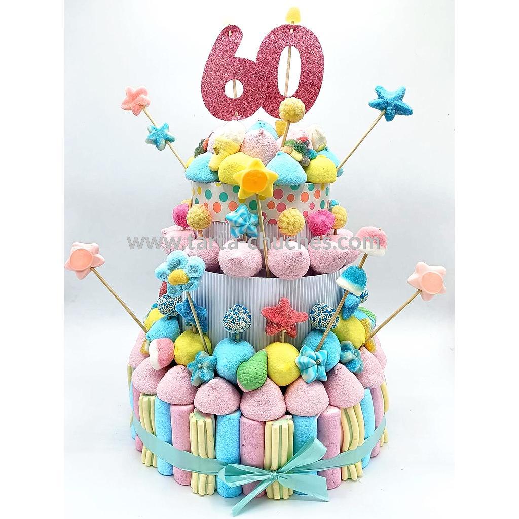 Tarta Chuches Grande Pastel 60 a 69 años (Abrir para seleccionar año)