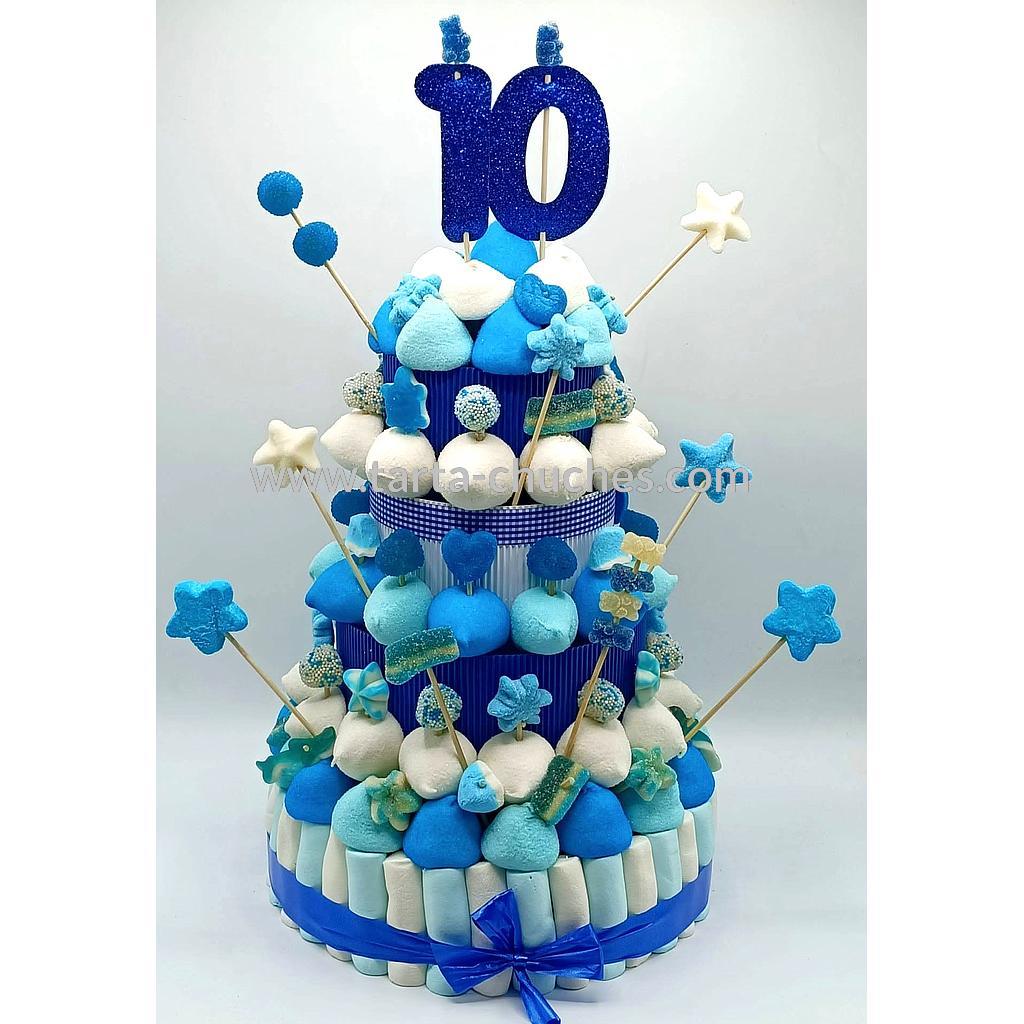 Tarta Chuches Extra Grande 10 a 19 años Azul-Blanco (Abrir para seleccionar año)