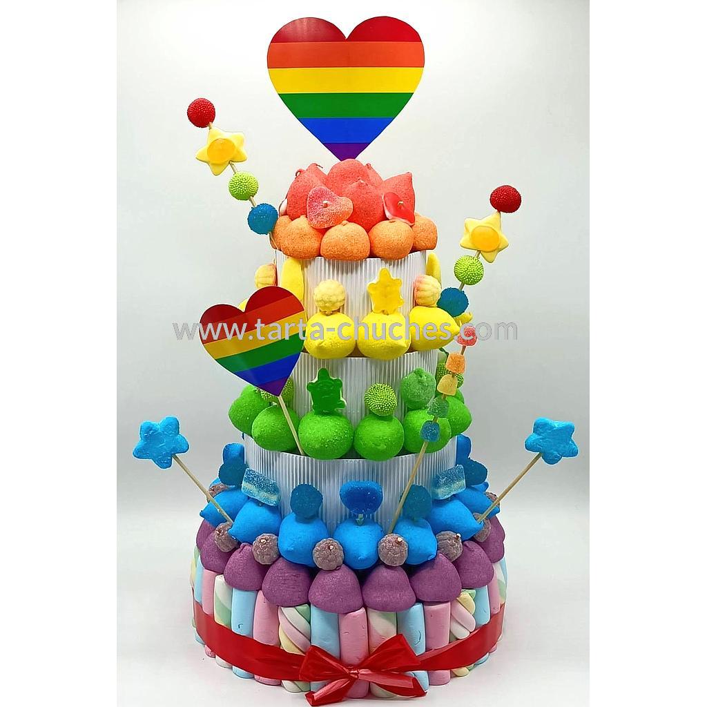 Tarta Chuches Extra Grande LGTB Multicolor