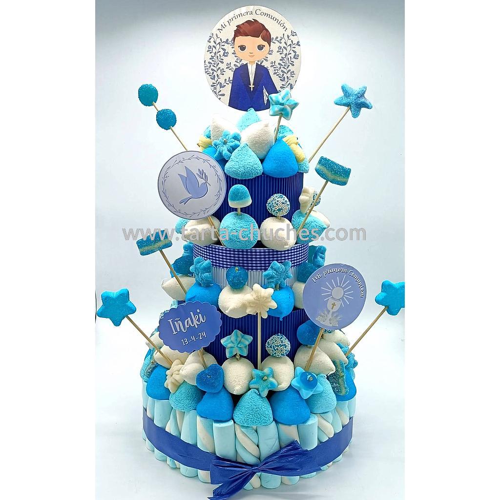 Tarta Chuches Extra Grande Comunion Niño Hojas