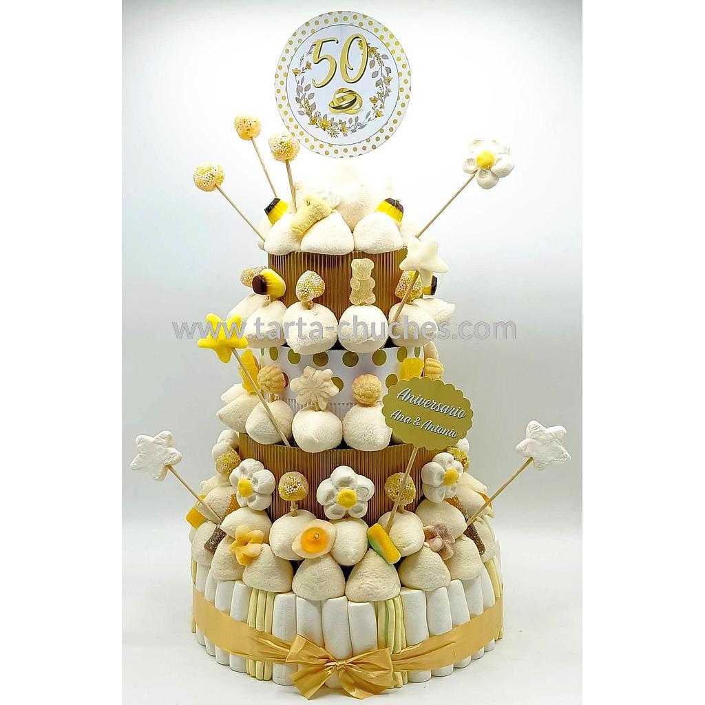 Tarta Chuches Extra Grande Bodas de Oro 50 años