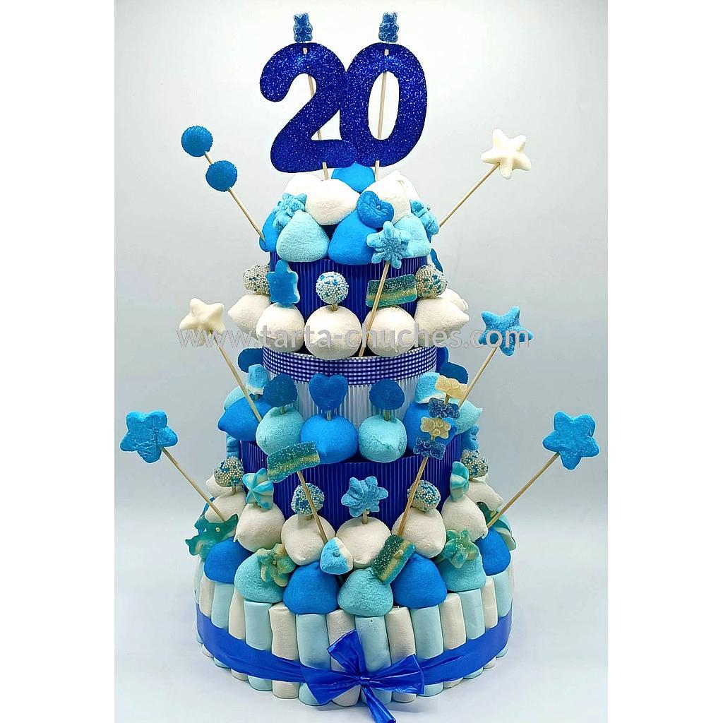 Tarta Chuches Extra Grande 20 a 29 años Azul-Blanco (Abrir para seleccionar año)