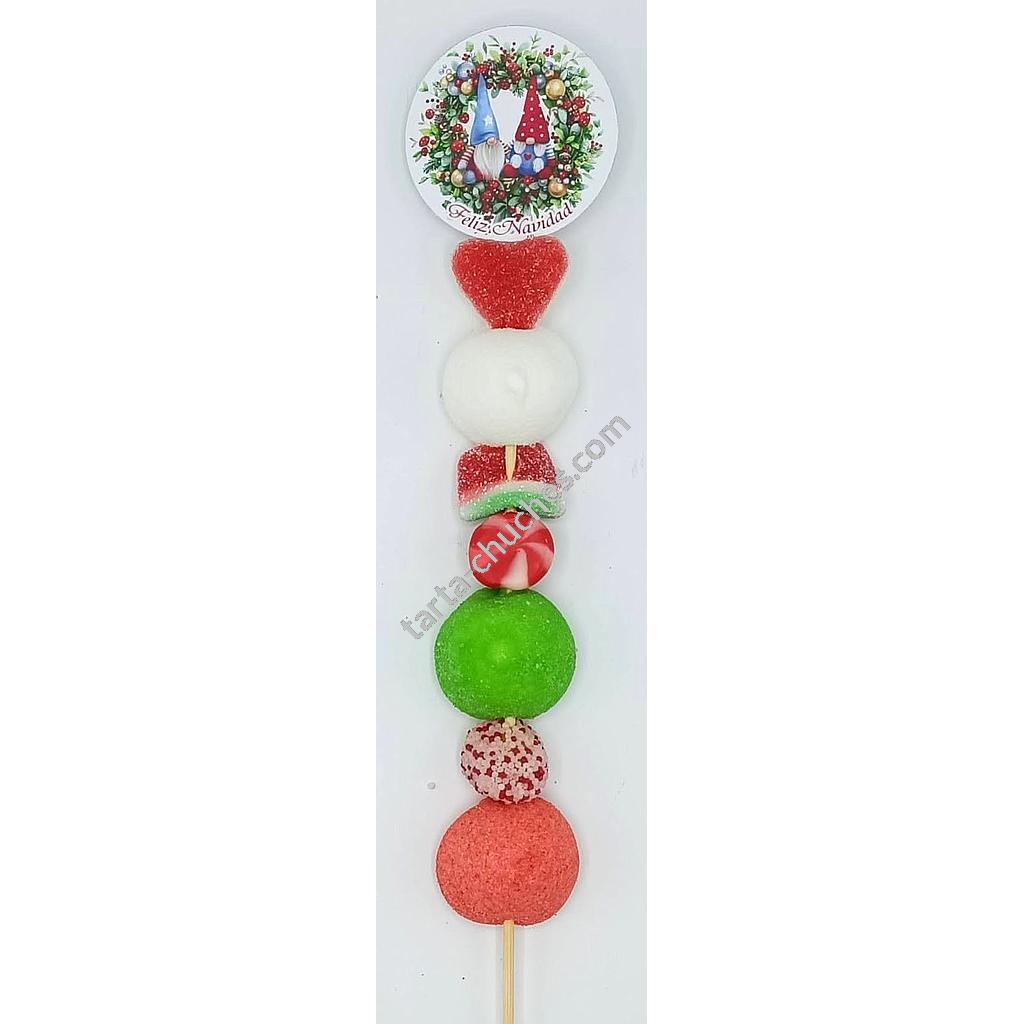 Brocheta Chuches Navidad Gnomos Azul-rojo