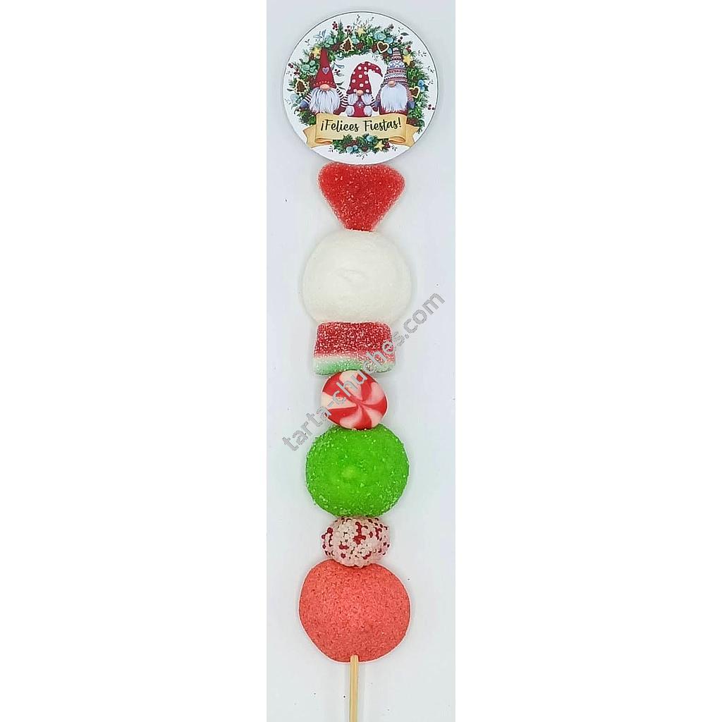 Brocheta Chuches Navidad Gnomos Rojo-Verde