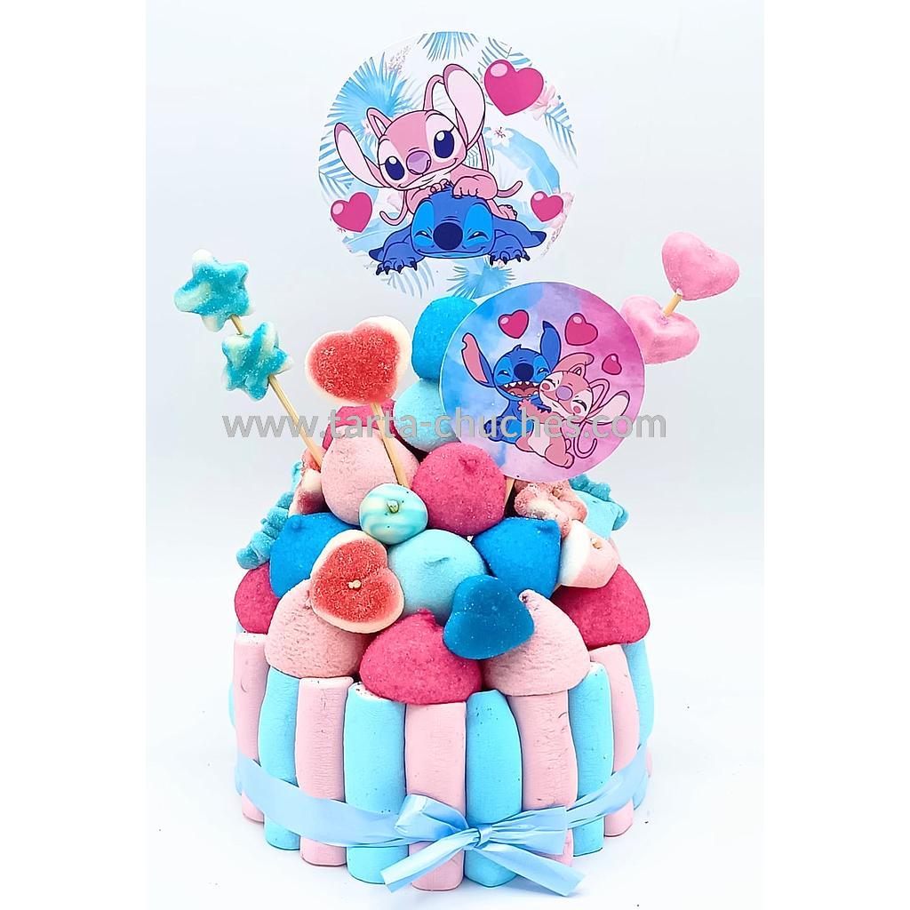 Tarta Chuches Pequeña Angel y Stitch