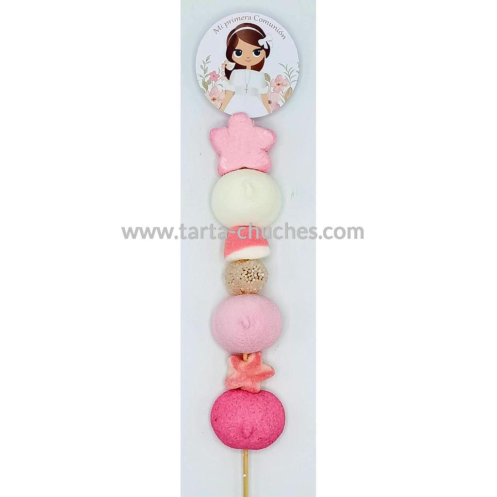 Brocheta Chuches Comunion Niña Lazo Flores