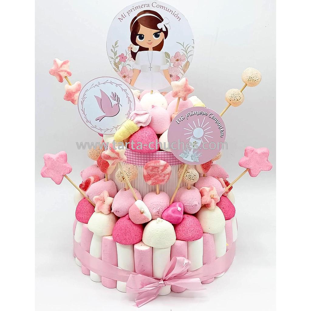 Tarta Chuches Mediana Comunion Niña Lazo Flores