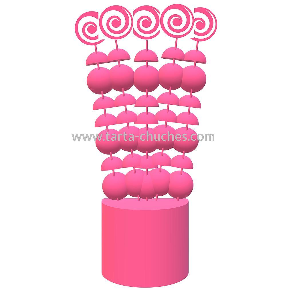 Cubo 20 Brochetas Chuches Tortugas Ninja