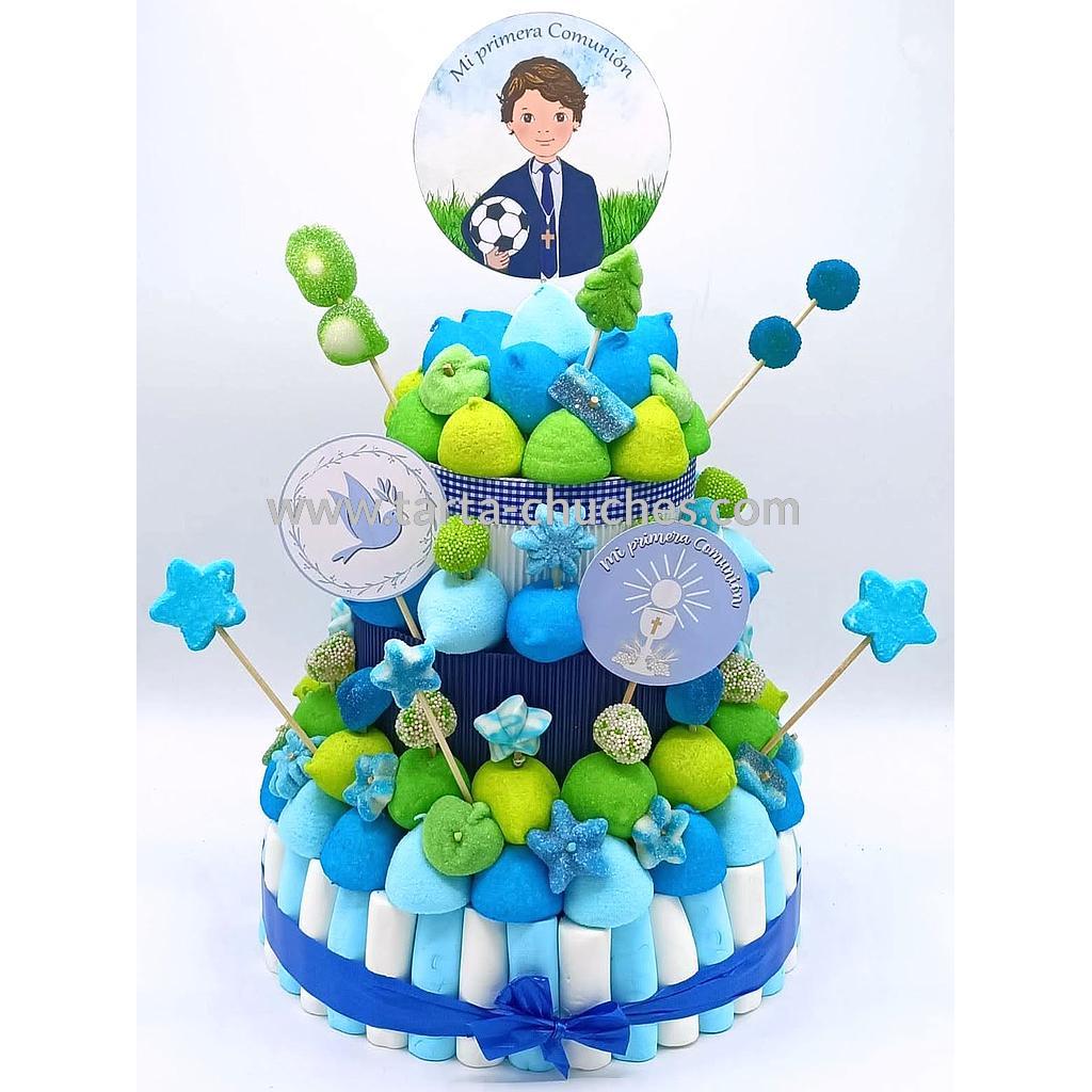 Tarta Chuches Grande Comunion Niño Futbol